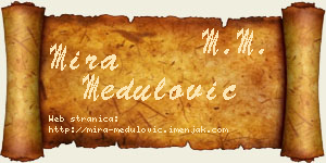 Mira Medulović vizit kartica